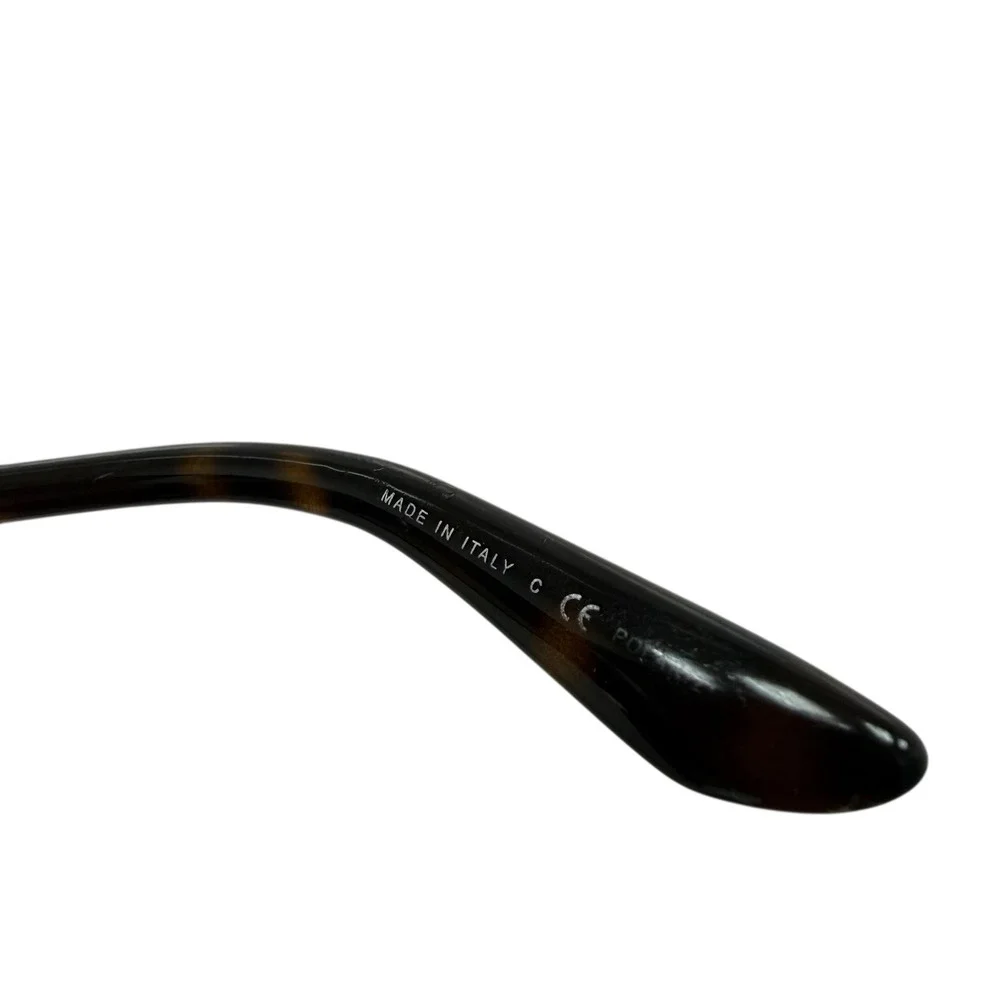 BVLGARI Tortoise Shell Cat Eye Sunglasses Brown Lenses Gold Plated Made in Italy